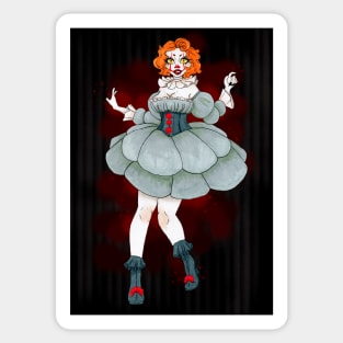 Cute horror clown girl Sticker